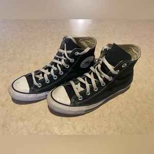 black high top converse- women’s size 8